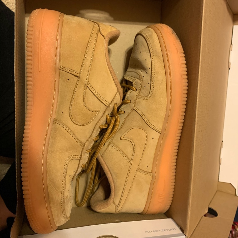 Suede “Flax” Nike Air Force 1s